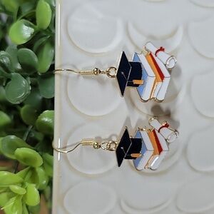 Graduation Charm Drop Earrings